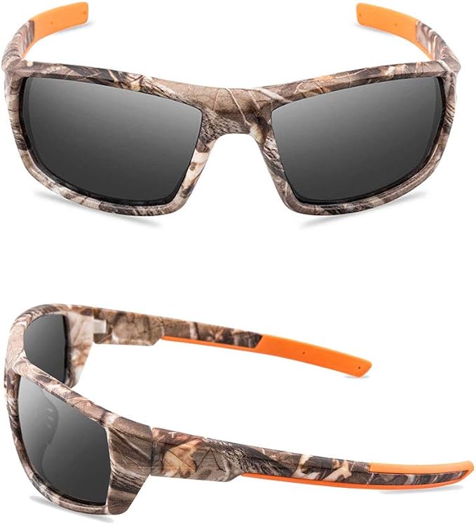 Polarized Camo Sunglasses for Men Women Fishing Sports Outdoor UV Protection Glasses