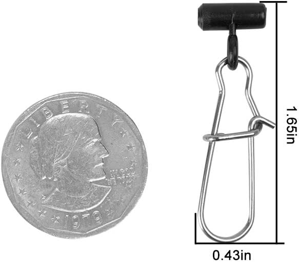 Dr.Fish Sinker Slides for Fishing, Sinker Weight Silder Line Slide Sleeve Swivel Duo Lock Snaps for Saltwater Surf Bottom Fishing Fish Fider Rig Catfish Rig