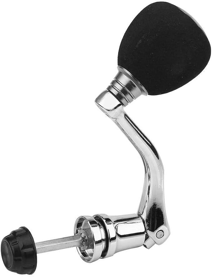 Keenso Spinning Handle Nonslip 2 Reel Replacement Handle Metal Fishing Reel Replacement Parts
