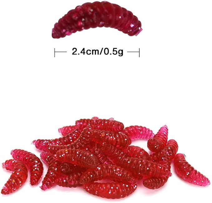 100pcs Fresh Water Fishing Bait, Soft Plastic Worms, Bass Fishing Worms, Soft Bait Shad Fishing Lures, Worm Baits