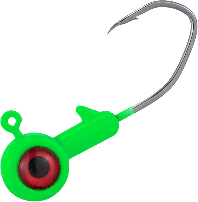 Dr.Fish Crappie Jig 3D Eyes Fishing Jig Head Freshwater Crappie Trout Panfish Hook Bass Fishing Lure 1/32oz 1/16oz 1/8oz