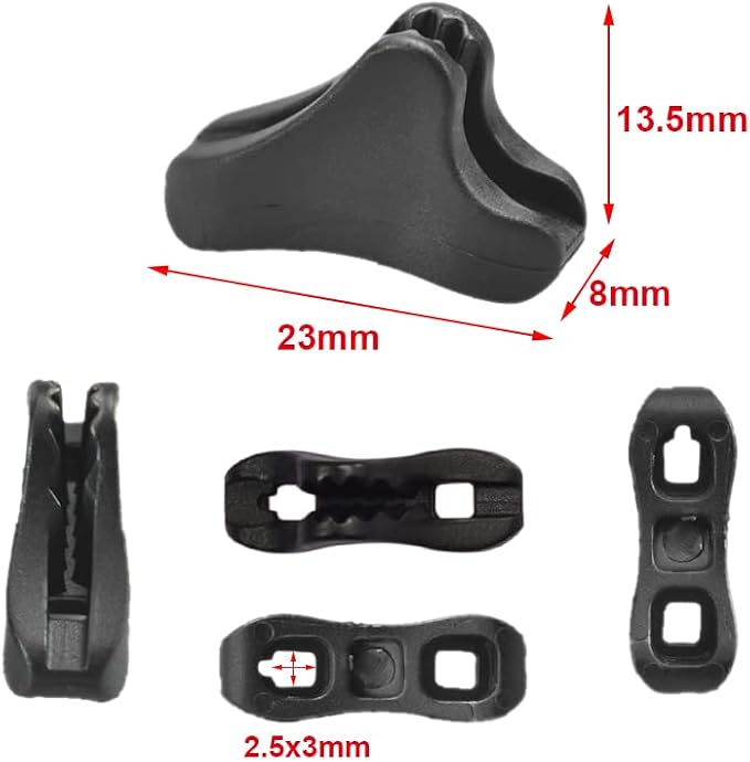 CooBigo 12Pack Ultralight Guyline Tensioners Tent Guyline Cord Rope Adjuster for Outdoor Camping Hiking Tent Tarp Canopy Shelter (Black), FLC554-B