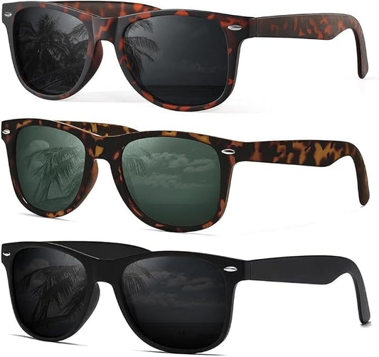 DEMIKOS Sunglasses Men Polarized Sunglasses for Mens Womens Retro Mirror Lens for Driving Fishing UV Protection