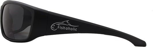 Fishoholic Polarized Bi-Focal Fishing Sunglasses with Reader Magnification (1.5x, 2.0x, 2.5x Options) and UV400 Protection
