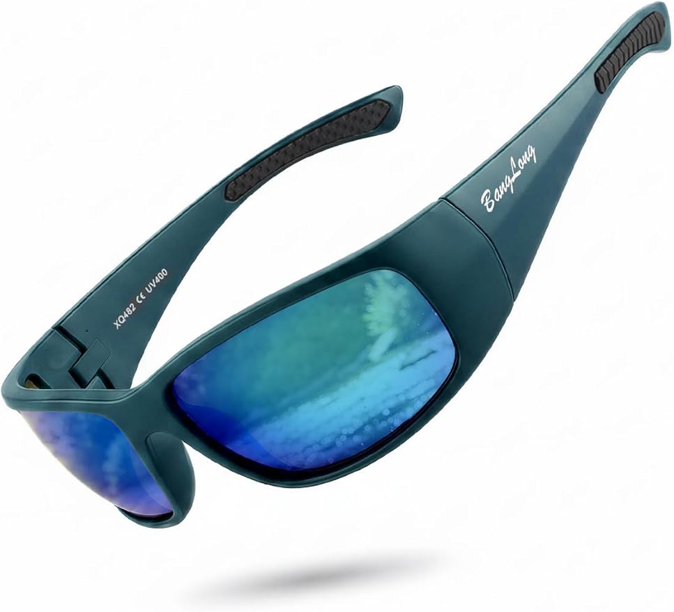 BangLong Polarized Sunglasses for Men Women, UV Protection Fishing SunGlasses for Fishing Running Cycling Golf TR90