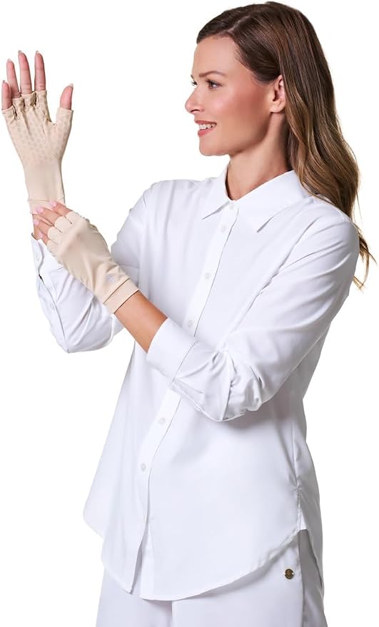 Coolibar Fingerless UV Sun Gloves - UPF 50+ Sun Protection - Ouray