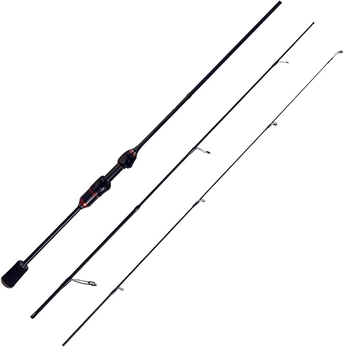 Eupheng Echolite Ultralight Spinning Rod and Reel Combo, IM8 Graphite Fast Action Trout Bass Gear, Portable Travel Setup with 5.2:1 9+1 BB CNC Aluminum Spool