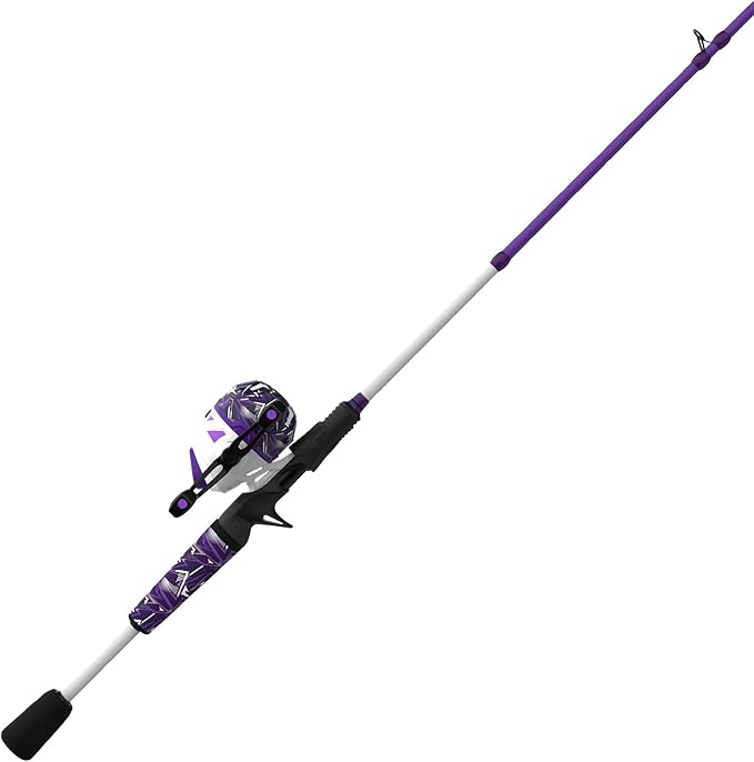 Zebco Roam Spincast Reel and Fishing Rod Combo, 6-Foot 2-Piece Fiberglass Fishing Pole with ComfortGrip Handle, Quickset Anti-Reverse Fishing Reel, Pre-Spooled with 10-Pound Zebco Line