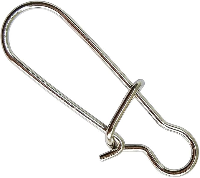 100-200pcs Fishing Duo-Lock Snap, Hooked Snap Size 000#-8# 7LB-210LB Freshwater Saltwater Stainless Solid Wires Quick Change Safe Lock