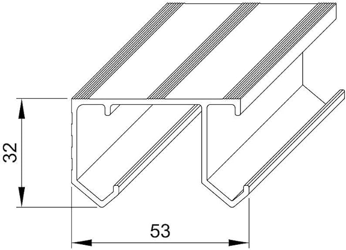 Sliding Closet Door Hardware Kit - 59-inch Double Track for 2 Bypass Doors Up to 100lbs - SLID'UP 110