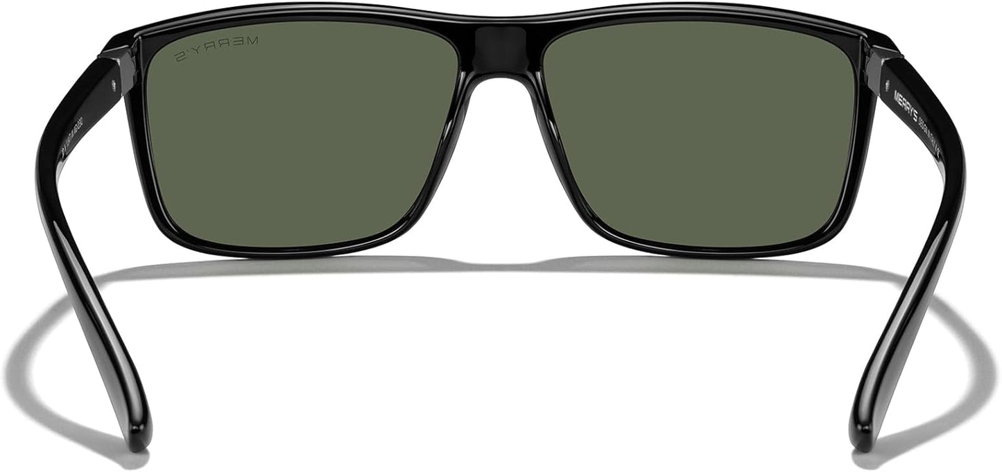 MERRY'S Rectangular Polarized Sports Sunglasses for Men Women Cycling Driving Fishing UV400 Protection S8225