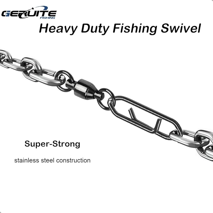 Snap Fishing Swivels Ball Bearing Swivel High Strength Fishing Swivels Saltwater Stainless Barrel Swivel for Freshwater