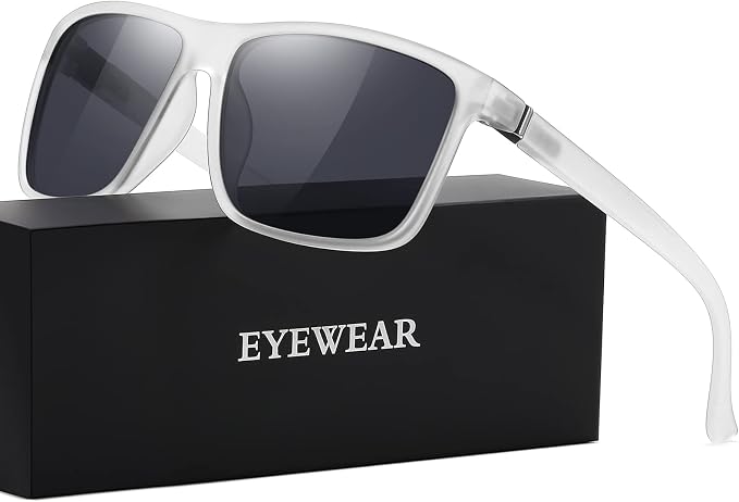 Sunglasses Men Polarized Sunglasses for Mens and Womens,Black Retro Sun Glasses Driving Fishing UV Protection