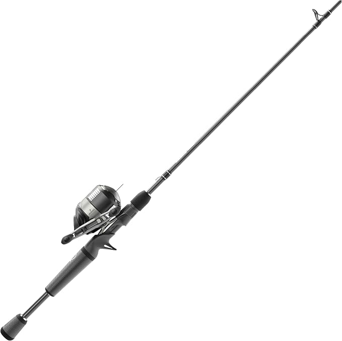 Zebco Omega Pro Spincast Reel and Fishing Rod Combo, 6-Foot 2-Piece IM6 Graphite Fishing Pole, Split MaxTac Grip Rod Handle, Size 30 Reel, Pre-spooled with 10-Pound Line