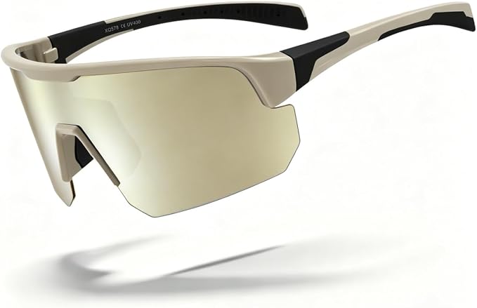 BangLong Lightweight Polarized Sports Sunglasses for Men Women, UV400 Protection Wrap-Around Sunglasses for Running Cycling