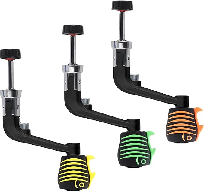 Fishing Reel Replacement Handle with Knob Covers, Spinning Casting Baitcaster Reel Grip Parts Universal Rocker Arm Non-Slip Rubber Sleeve