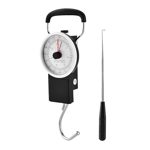 Fishing Scale,80lbs/35kg Fishing Gear with Built-in Measuring Tape,Fish Hook Remover Tool,Portable Hanging Fishings Weight Scale Luggage Scales with Hook,Fish Gifts for Men