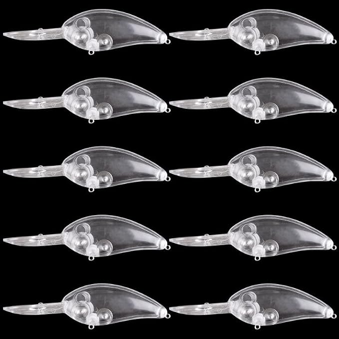 5pcs (4.9 in 0.85oz) Minnow Lure Blanks - Large Lip Deep Diving Crankbait Bodies, Unpainted Baits for Saltwater Fishing, Ideal for Lure Making Angler Gift