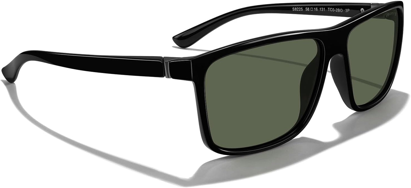 MERRY'S Rectangular Polarized Sports Sunglasses for Men Women Cycling Driving Fishing UV400 Protection S8225