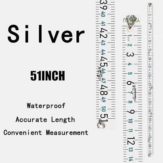 Fishing Ruler for Boat 51" Self-Adhesive Fish Measuring Decals (3 Pack) Waterproof Self Adhesive Measuring Ruler Tape (3 Mix Colors)