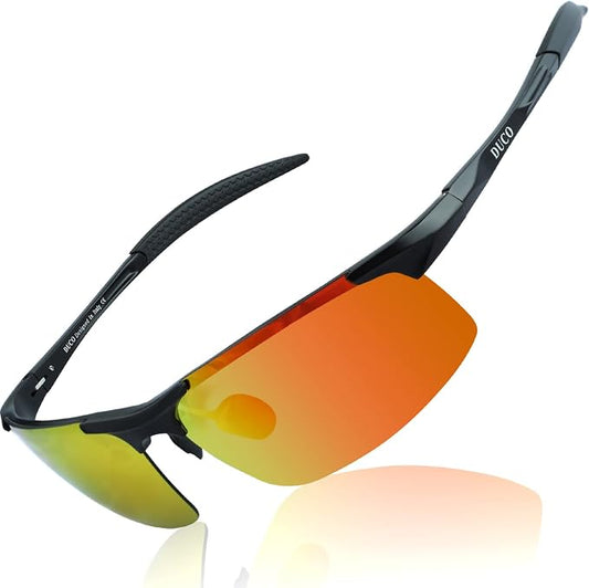 DUCO Mens Sports Polarized Sunglasses UV Protection Sunglasses for Men 8177s