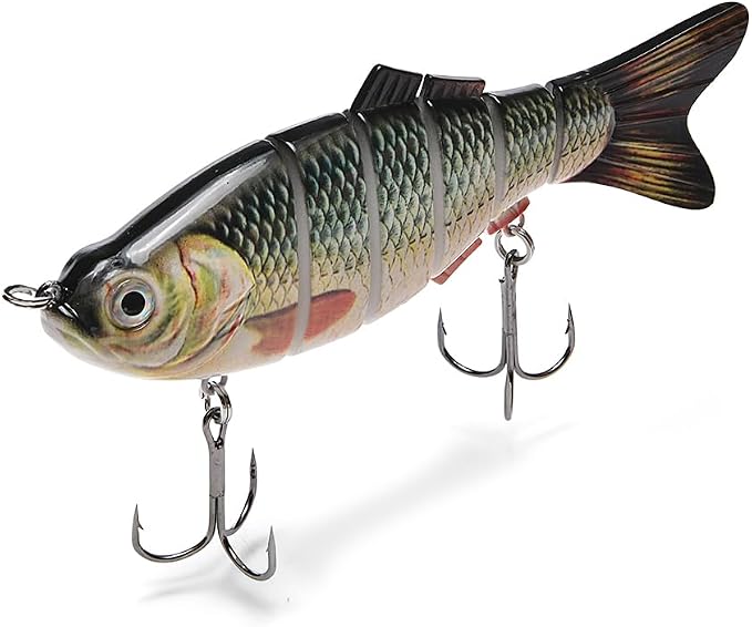 Large Multi Jointed Fishing Lures Bait,Big Giant Fishing Bass Lures,Crankbaits Swimbaits with Treble Hook