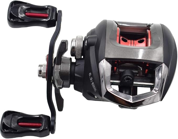 Diwa Baitcasting Fishing Reels Saltwater Freshwater Spincasting Reels Carbon Fiber Drag 18 LBS 12 + 1 Shielded Stainless Steel Ball Bearings Baitcasters Spool Sport Baitcast Reel