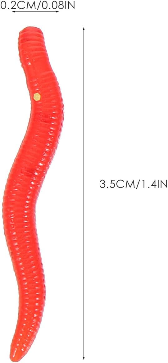 Alipis 500pcs Soft Fishing Lures Worms Set, Realistic Silicone Earthworm Bait for Bass and Trout, Freshwater and Saltwater Fishing Tackle