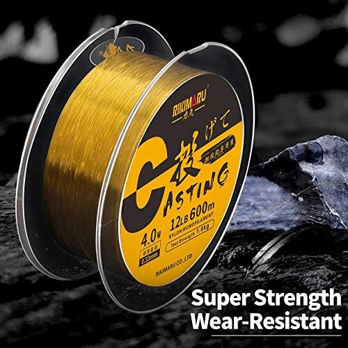 RIKIMARU Premium Monofilament Fishing Line-Strong and Abrasion Resistant Mono Line-Superior Nylon Material Fishing Line