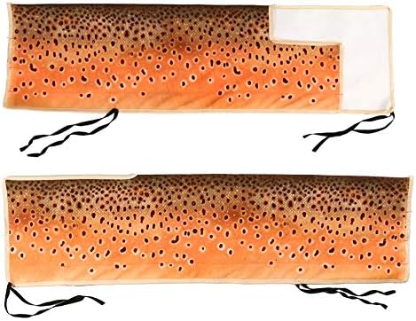 M MAXIMUMCATCH Maxcatch Fly Rod Sock, Thicken Cotton Fabric Protector Rod Cover with 4 Compartments, for 9ft/10ft 4-Sec Fly Rod