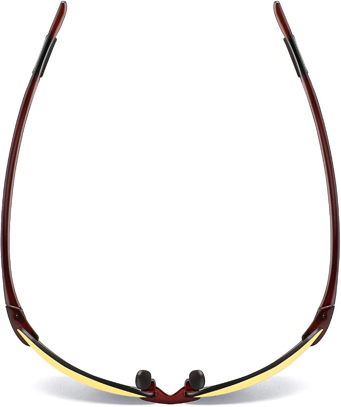 JULI Sports Sunglasses for Men Women Tr90 Rimless Frame for Running Fishing Golf Surf Driving MJ8009