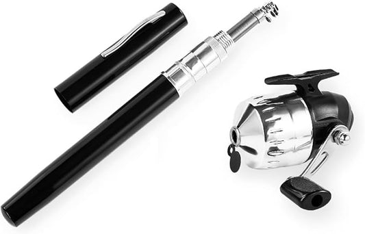 Pen Fishing Rod and Reel Combo Pocket Fishing Rod Telescopic 39in/55in/63in+Spinning Reel, Mini Fishing Pole Kit Ultralight for Traveling Fishing