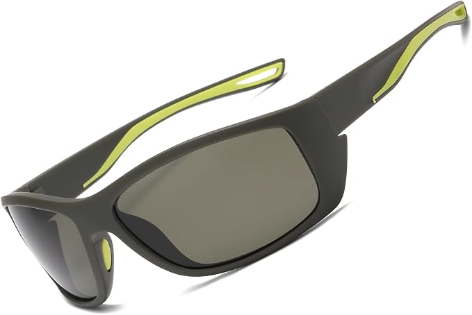 Polarized Sports Sunglasses for Men Women UV400 Protection Glasses Wrap Around Goggles for Driving Fishing Cycling