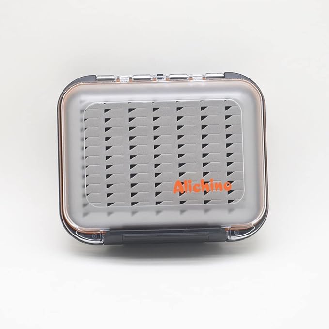 Alichino small fly box for fly files ice jig box fly box for fly fishing (grey foam insert)