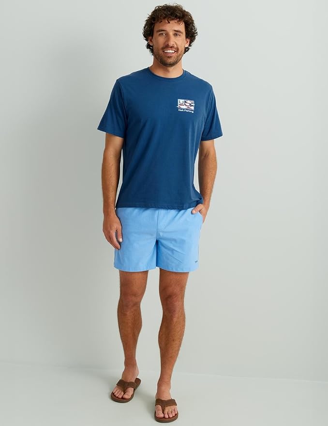 HUK Mens Fishing Graphic Tee, Performance Short Sleeve, Quick-Dry