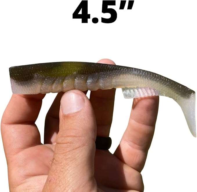 Extreme Paddle Tail Swim Baits - Soft Plastic Swimbaits, Premium Paddle Tail Swimbaits for Bass Fishing, Great Action Lifelike Saltwater Soft Swimbait Shad Lure