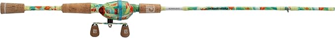 ProFISHiency 5' 2.0 Spinning Combo w/Lures | 5' Medium Light 2pc. Fiberglass Rod | Cork Handle and Foregrip | Micro Spinning Reel 5.2:1 Gear Ratio | Pre-Spooled 6lb Line | Includes Crankbait