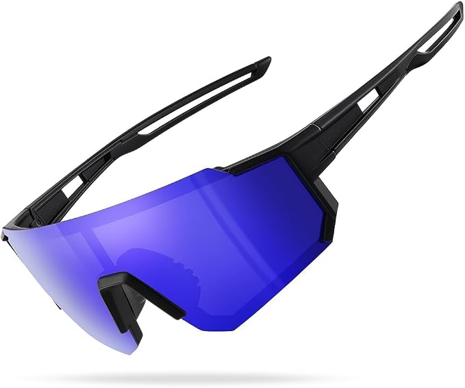 Polarized Sports Sunglasses for Men and Women,Fishing Cycling Mountain Bike Baseball Sunglasses with UV Protection