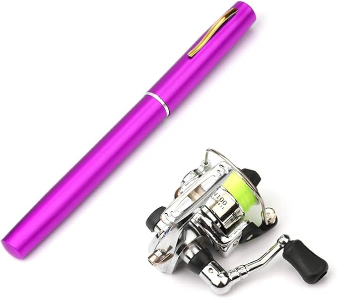 Telescopic Fishing Rod Reel Combo Lightweight Fishing Rod Spin Reel System for Freshwater Saltwater Mini Pen Fishing Pole Kit