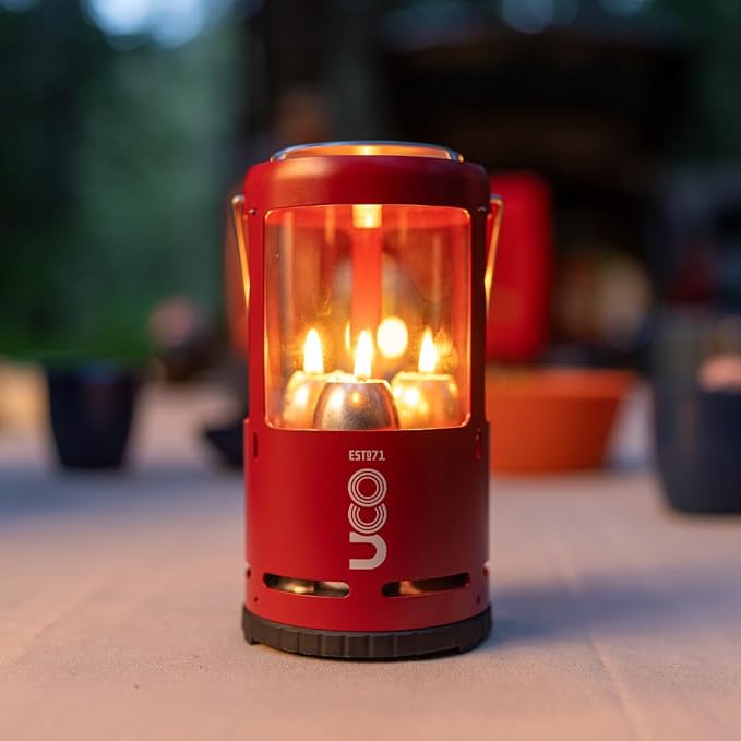 UCO Candlelier Candle Lantern, Candle Lanterns for Real Candles, Perfect Outdoor Gear for Camping or for Power Outages, Includes 3 Long Burning Candles