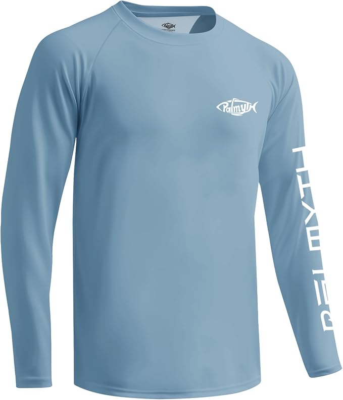 Palmyth Fishing Shirts for Men Long Sleeve UPF 50+ T Shirt Sun Protection Tee