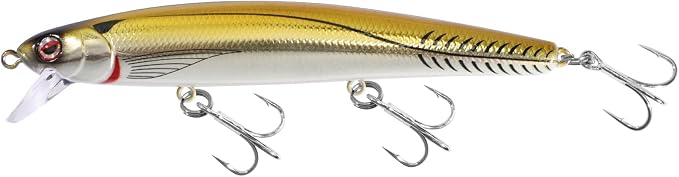 LITTMA California Surf Fishing Lures Saltwater Jerkbait Crankbait Surf Minnow 110/125 - Metallic Sardine Super Glow & Pearl Pink Belly Glow Lures for Halibut & Striper Fishing