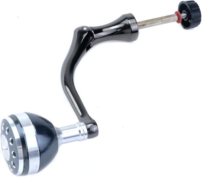 Crapyt Silver Fishing Reel Handle Knob Arm Grip Part Wheel Grasp Replacement Power Handle Spinning Crank Handle Rotary Knob Metal 1 PCS Tackle Wheel Ball Shake