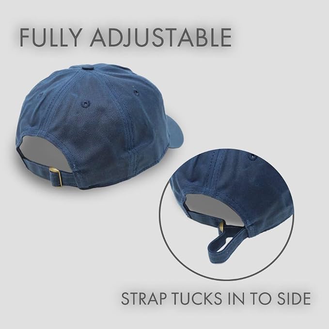 Genuine Waxed Canvas Hat – Adjustable Unstructured Cap for Men & Women, Durable, Weather-Resistant