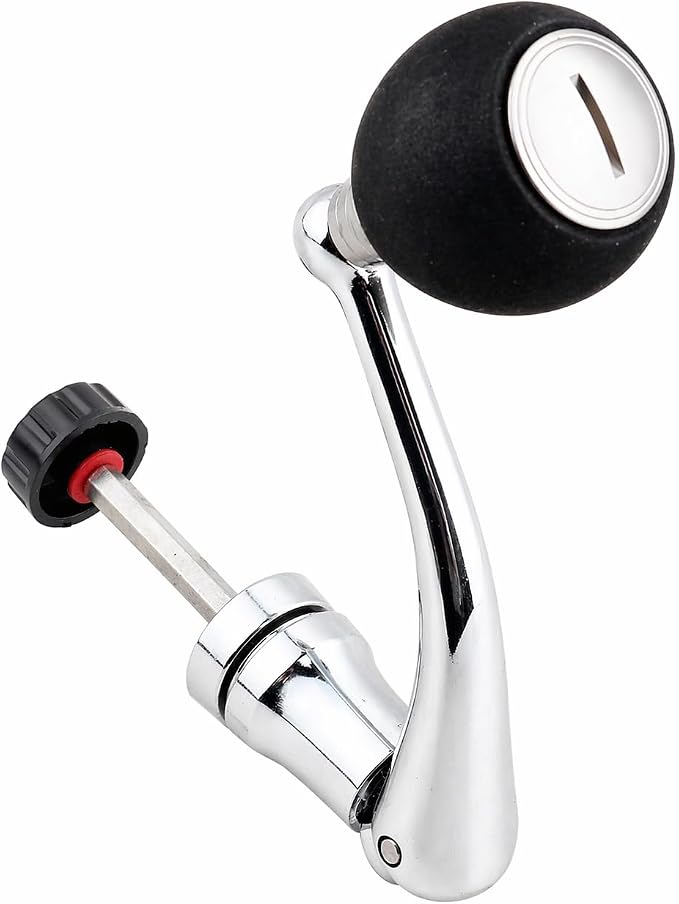 Keenso Spinning Handle Nonslip 2 Reel Replacement Handle Metal Fishing Reel Replacement Parts