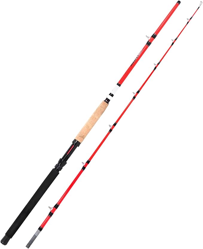 Fiblink Catfish Fishing Rods 7'6"/8'/9'/12' Catfish Pole 1 Piece/2 Piece Portable Travel Cat Catfishing Casting Rod (Medium Heavy/Heavy/Extra Heavy)
