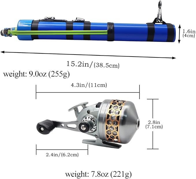 SUFFUSE Fishing Rod, Portable Catapult Lure Fishing Tools, Saltwater and Freshwater Great Gear for Traveling