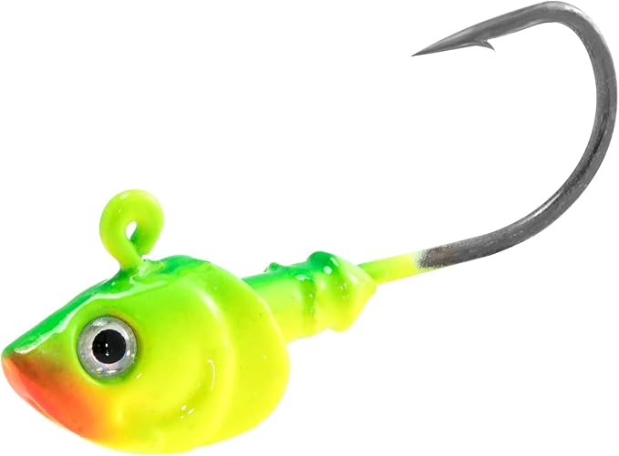 Dr.Fish 10 Pack Swimbait Jig Heads, Saltwater Fishing Jig Heads 3D Eyes High Carbon Steel Hooks Surf Fishing Lures Flounder Striper Halibut Pompano Bass