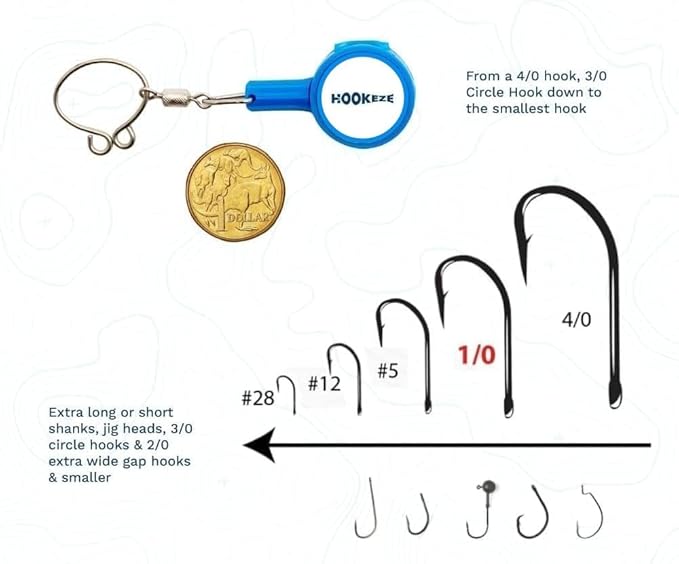 HOOK-EZE Nail Fishing Knot Tying Tool, Fly Fishing Accessories for Tying Line to Fish Hooks - Gear and Equipment, Gadget to Tie Knots Quick and Easy - Stocking Stuffers & Gifts for Men (4 pcs)