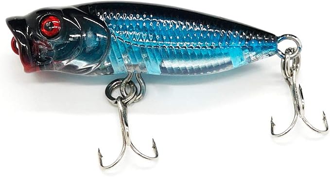 Seasky Fishing Plug Lures Micro Popper Topwater Trout Attack in Freshwater